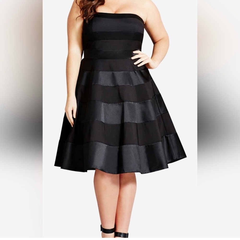 City Chic Black on Black Dress, 18, NWT!!